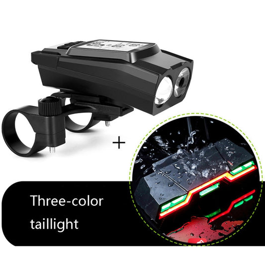 3 In 1 Wireless Bicycle Code Meter Lamp Strong Light Front Light, Colour: Black Upgrade Floating + Tail Light by bashfashion