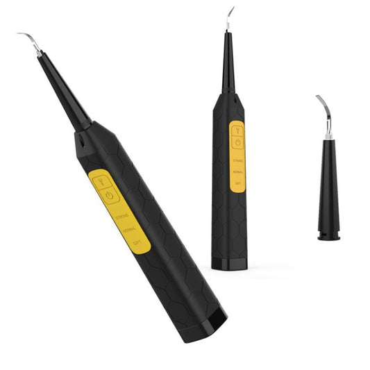 JYQ-023 Oral Tooth Cleaning and Care Tool Household Electric Dental Instrument for Removing Yellow Teeth and Tobacco Stains(Black + Tooth Surface Cleaning Head) by bashfashion