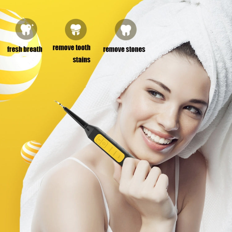 JYQ-023 Oral Tooth Cleaning and Care Tool Household Electric Dental Instrument for Removing Yellow Teeth and Tobacco Stains(Black) by bashfashion