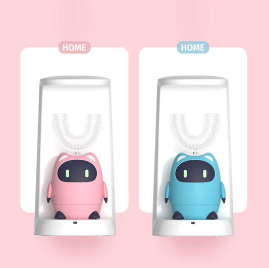 Lanbeibei Children U-Shaped Automatic Electric Toothbrush 6-12 Years Old Home Version (Pink) by bashfashion