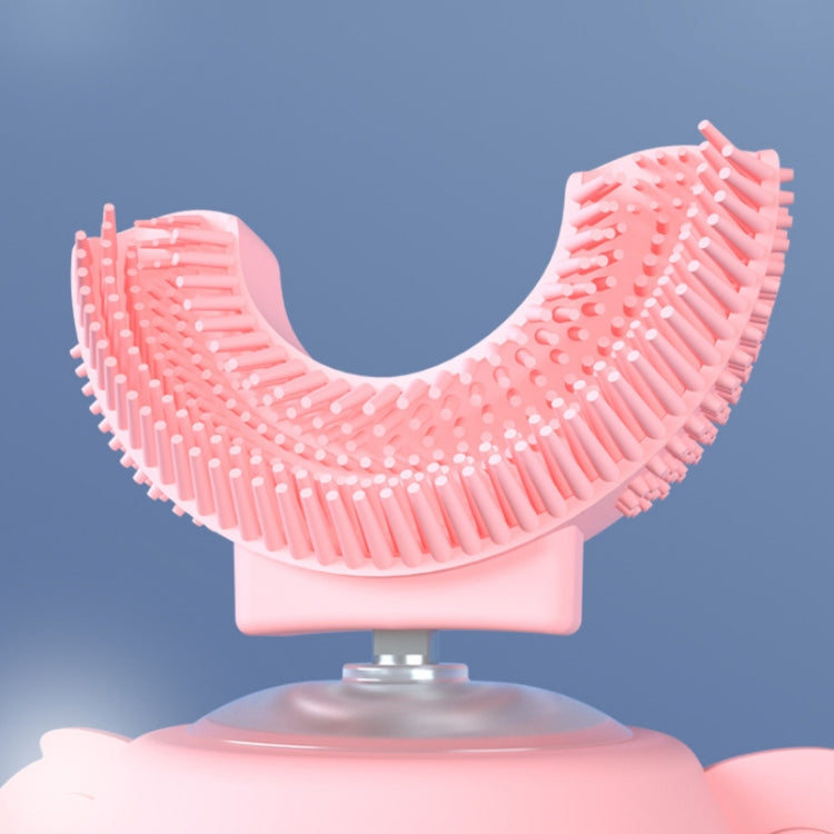 Silicone U-Shaped Replaceable Brush Head 2-8 Years Old Oral Electric Toothbrush Head(Blue) by bashfashion