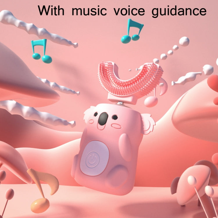 Children Mouth Electric Toothbrush U-Shaped Sonic Smart Electric Toothbrush(Pink) by bashfashion