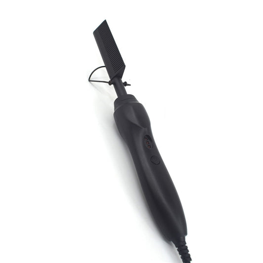 Multifunctional Comb Dry And Wet Dual-Use Curly Hair Straightening Stick Electric Perm Comb AU Plug(Black) by bashfashion