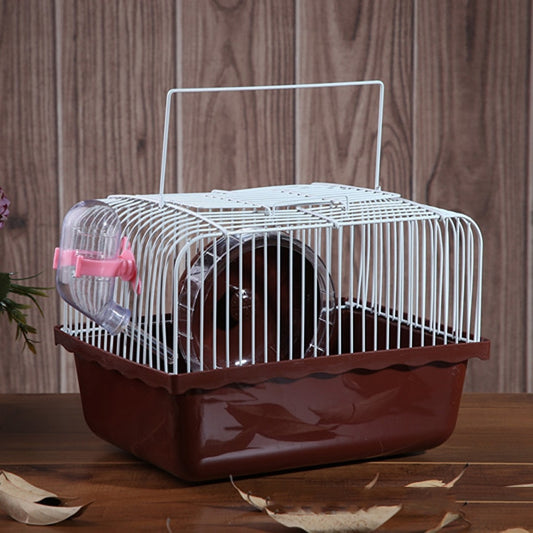 Hamster Cage Portable Take-Out Cage Hamster Golden Bear Supplies(Brown) by bashfashion