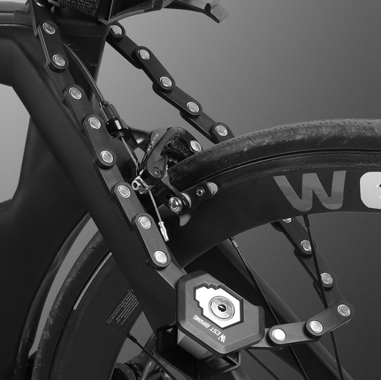 WEST BIKING Bicycle Snti-Theft Key Lock Motorcycle Chain Folding Lock by WEST BIKING