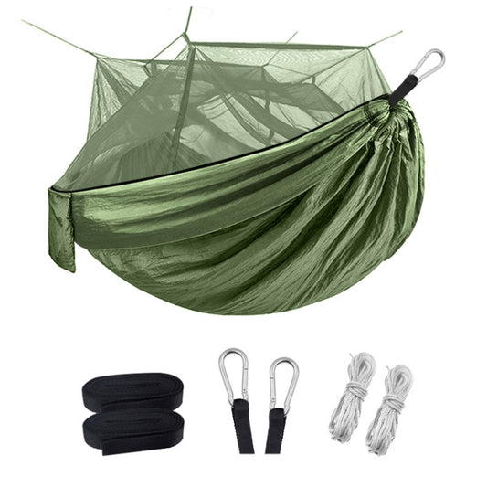 Encryption Mosquito Net Hammock Outdoor Camping Anti-Mosquito Net Gauze Hammock, Size: 260x140cm(Army Green) by bashfashion