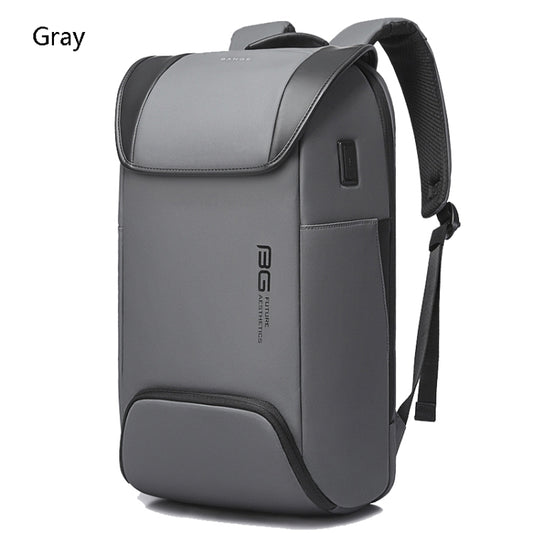 BANGE Men Anti-Theft Backpack Waterproof Large-Capacity Backpack Computer Bag(Gray) by BANGE