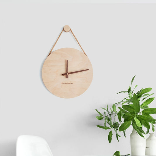 10 inch Without Printing Plate Wooden Sling Wall Clock Home Living Room Clock by bashfashion