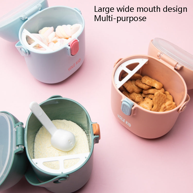 2 PCS YOLE KID Baby Milk Powder Box Large-Capacity Portable Out-Packing Gimi Powder Box Baby Food Supplement Storage Sealed Tank(Olive Green) by bashfashion