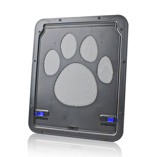 Pet Supplies Dog Paw Print Door Bite-Proof Small Dog Cat Screen Window Door Cat And Dog Door(Black) by bashfashion