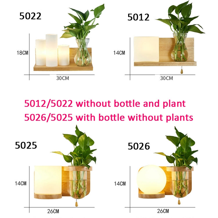 Wooden Bedside Wall Lamp Led Indoor Corridor Aisle Balcony Wall Lamp, Power source: Without Light Bulb(5026 Right) by bashfashion