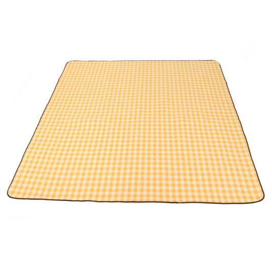FP1409 6mm Thickened Moisture-Proof Beach Mat Outdoor Camping Tent Mat With Storage Bag 150x200cm( Yellow White) by bashfashion