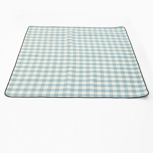 FP1409 6mm Thickened Moisture-Proof Beach Mat Outdoor Camping Tent Mat With Storage Bag 150x200cm(Blue Grid) by bashfashion