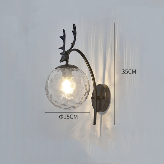 LED Glass Wall Bedroom Bedside Lamp Living Room Study Staircase Wall Lamp, Power source: 5W White Light(6107 Black Water Grain Light) by bashfashion