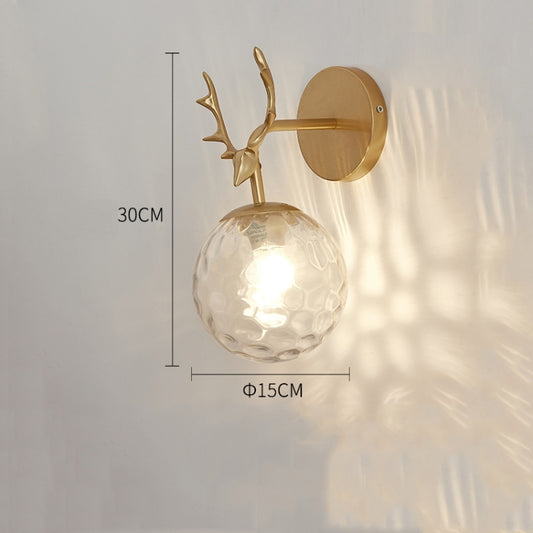 LED Glass Wall Bedroom Bedside Lamp Living Room Study Staircase Wall Lamp, Power source: 5W Warm Light(6106 Golden Water Grain Light) by bashfashion