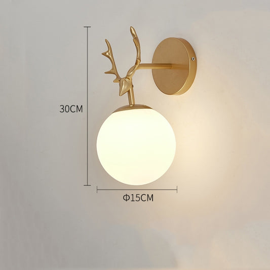 LED Glass Wall Bedroom Bedside Lamp Living Room Study Staircase Wall Lamp, Power source: 12W White Light(6106 Golden Milk White) by bashfashion