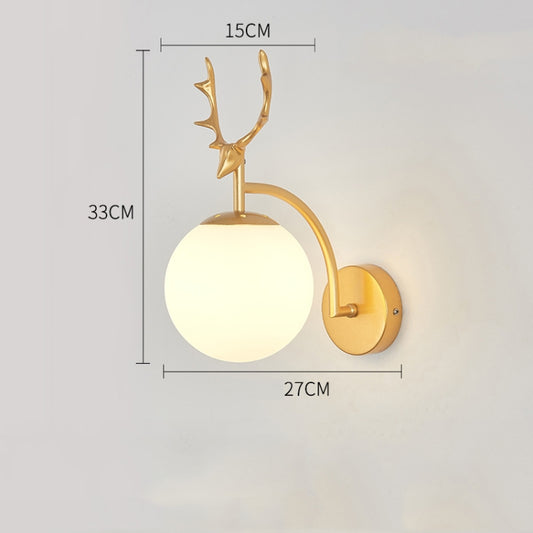 LED Glass Wall Bedroom Bedside Lamp Living Room Study Staircase Wall Lamp, Power source: 12W Warm Light(6104 Golden Milk White) by bashfashion