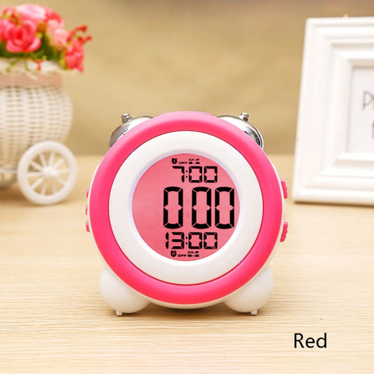 0705 Big Volume Simple Three-Dimensional LED Alarm Clock Mute Luminous Electronic Clock(Red) by bashfashion
