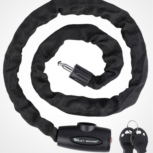WEST BIKING 0705042 Bicycle Anti-Theft Key Lock Mountain Bike Motorcycle Chain Lock, Specification: 0.9M by WEST BIKING