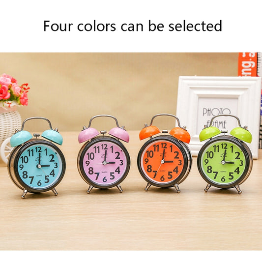 A32 Double Bell Alarm Clock Student Bedside Belt Alarm(Light Blue) by bashfashion