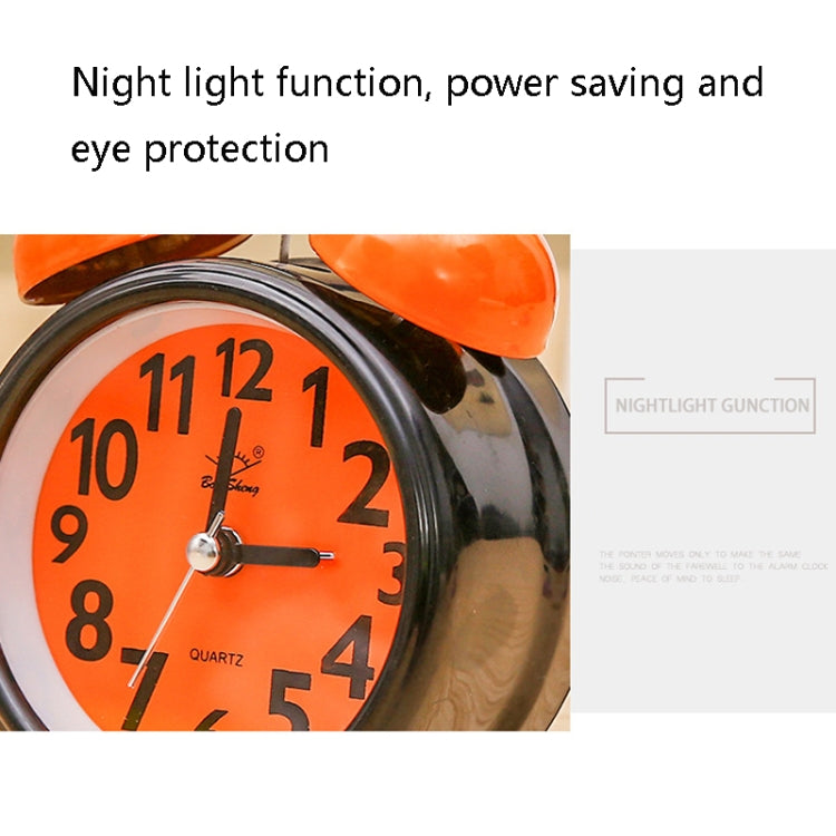 A32 Double Bell Alarm Clock Student Bedside Belt Alarm(Light Blue) by bashfashion