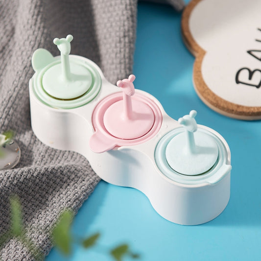 2 Sets 3 in 1 Children DIY Popsicle Mold Homemade Ice Cream Mold Set(Deer) by bashfashion