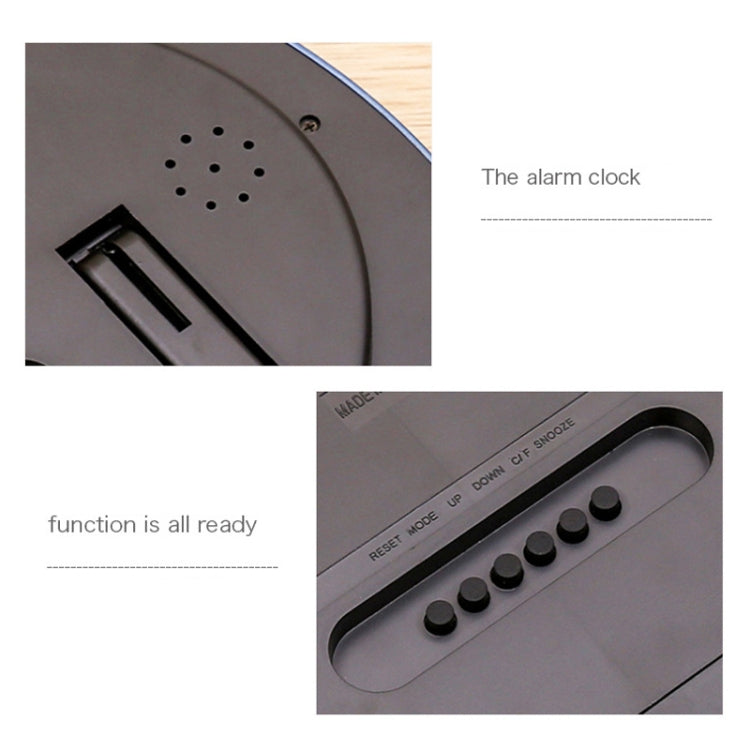 3883 Electronic Mute Wall Clock Electronic Living Room Wall Clock(White) by bashfashion