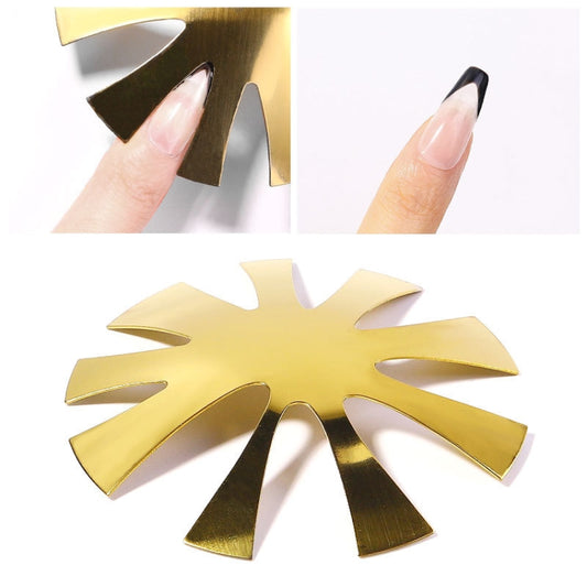 Nail Art Tool Crystal Nail Making Plastic Steel Plate Model, Specification: Gold by bashfashion