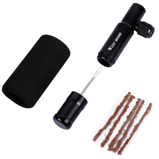 WEST BIKING YP0711083 Multifunctional Bicycle Tire Repair Tool Portable Inflator Emergency Riding Equipment, Colour: Black Without Gas Cylinder by WEST BIKING