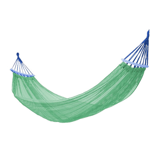 Bending Ice Silk Mesh Hammock Outdoor Hanging Bed Camping Anti-Sidewall Hammock Swing, Size: 190x130 cm(Green) by bashfashion