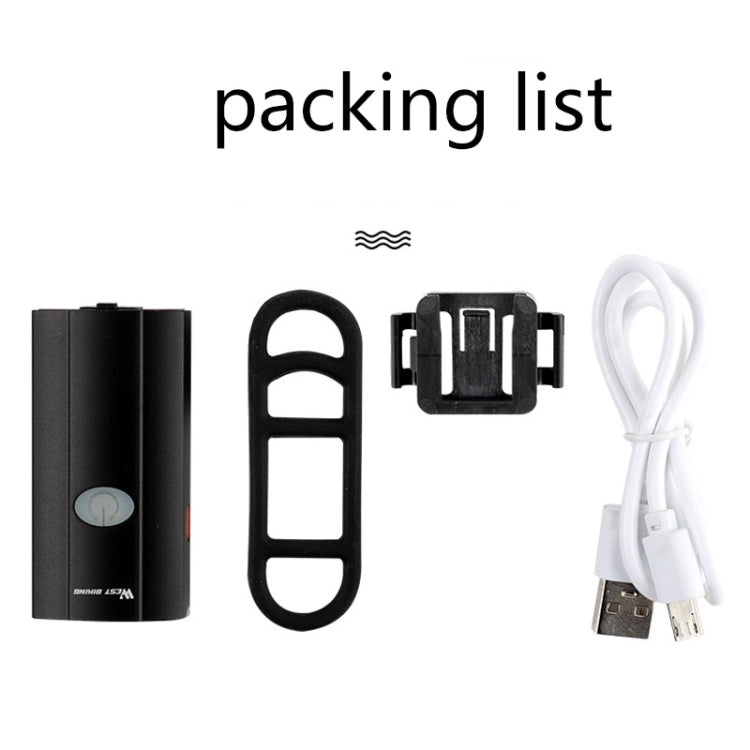 WEST BIKING YP0701281 Bicycle Lights Helmet Lights Front And Tail Warning Lights USB Night Riding Mountain Bike Equipment With Side Lights(Black) by WEST BIKING