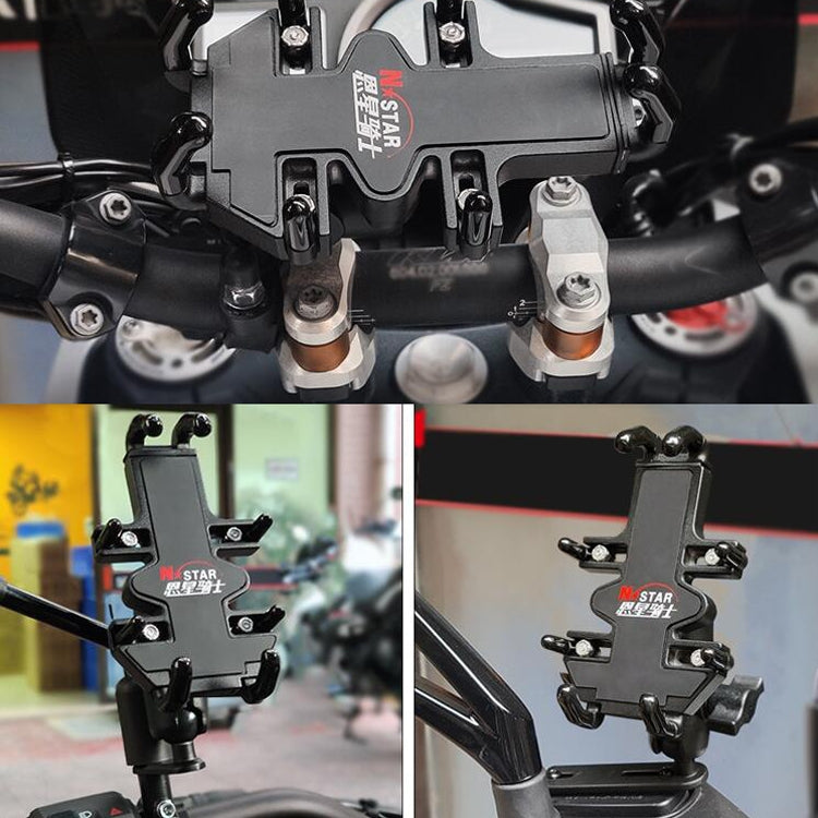 N-STAR NJN001 Motorcycle Bicycle Compatible Mobile Phone Bracket Aluminum Accessories Riding Equipment(With Expansion Head) by N-STAR