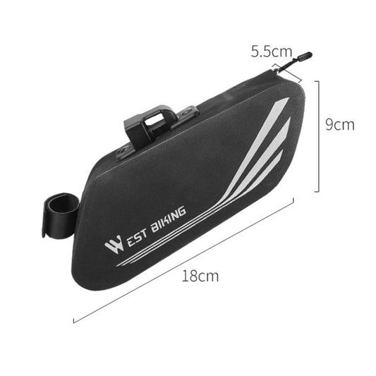 WEST BIKING YP0707219 Bicycle Portable Reflective Tail Bag Waterproof Saddle Bag Hard Shell Seat Tube Bag Riding Equipment(Black) by WEST BIKING