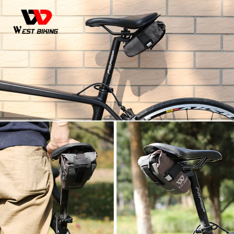 WEST BIKING YP0707249 Bicycle Folding Tail Bag Riding Equipment(Black) by WEST BIKING
