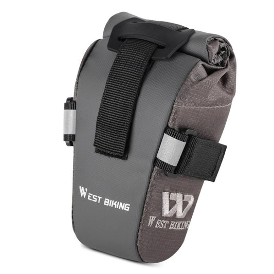 WEST BIKING YP0707249 Bicycle Folding Tail Bag Riding Equipment(Gray) by WEST BIKING