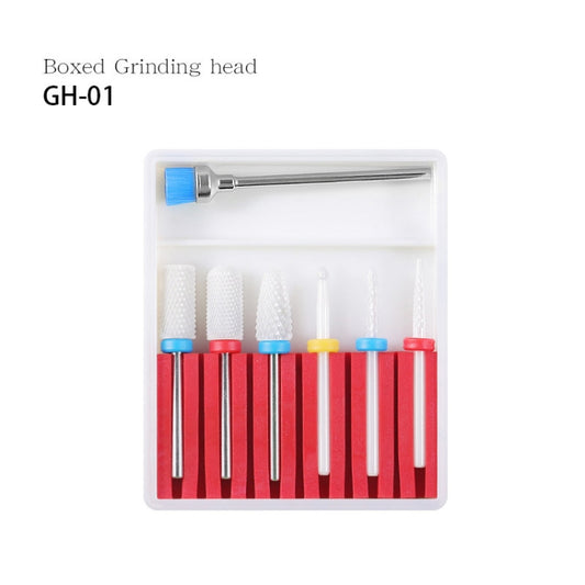 Nail Art Ceramic Tungsten Steel Alloy Grinding Heads Set Grinder Polishing Tool, Color Classification: GH-01 by bashfashion
