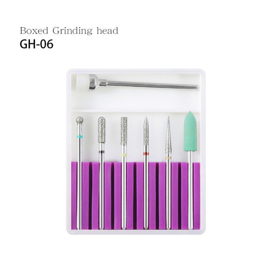 Nail Art Ceramic Tungsten Steel Alloy Grinding Heads Set Grinder Polishing Tool, Color Classification: GH-06 by bashfashion