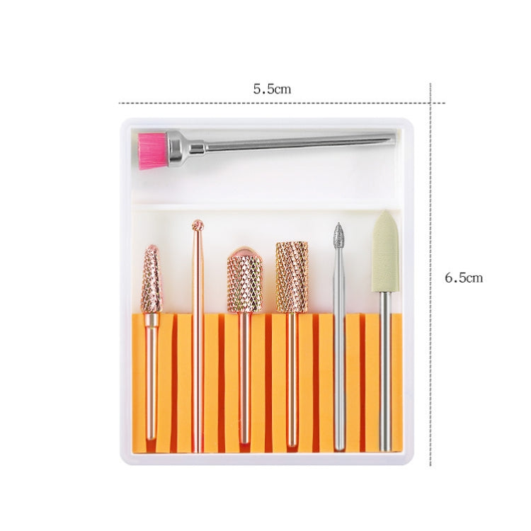 Nail Art Ceramic Tungsten Steel Alloy Grinding Heads Set Grinder Polishing Tool, Color Classification: GH-06 by bashfashion