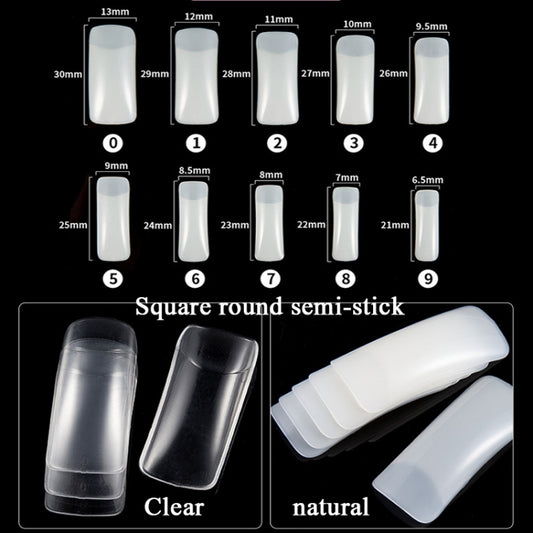 Manicure Tool Set Fingernails Word Cut Set, Specification: Transparent Semi-post by bashfashion