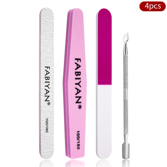 FABIYAN Nail Art Tool Set Manicure Disarm Tool Set, Specification: 4-piece Set by bashfashion