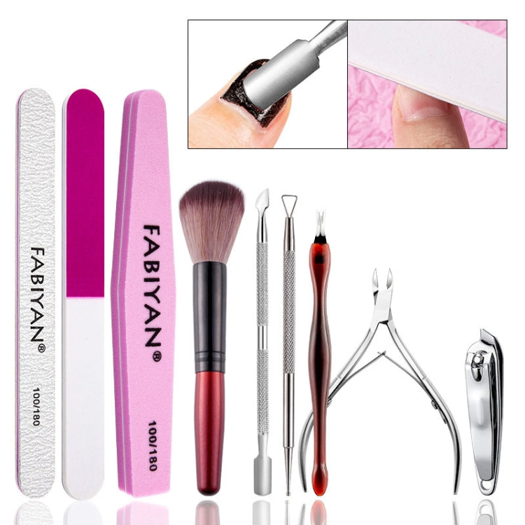 FABIYAN Nail Art Tool Set Manicure Disarm Tool Set, Specification: 9-piece Set by FABIYAN
