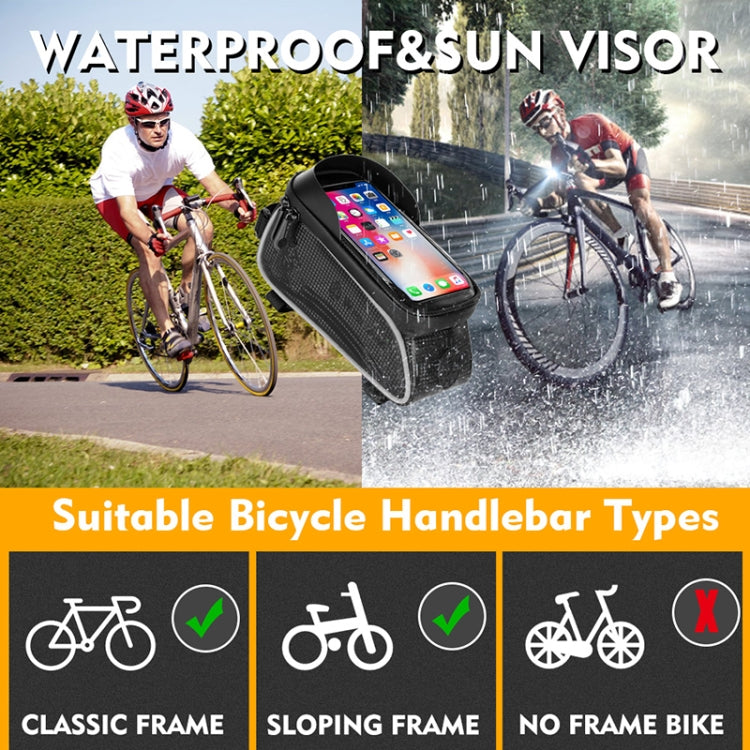 West Biking 1.5l Bicycle Anti-Light Bag Riding Front Bag Mobile Phone Bag Boarding Bag Waterproof Bag by West Biking