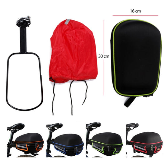 West Biking Bicycle Shelf Mountain Road Bike Big Capacity Bag Riding Shelf Hard Shell Tail Bag With Rain Cover(Red) by West Biking