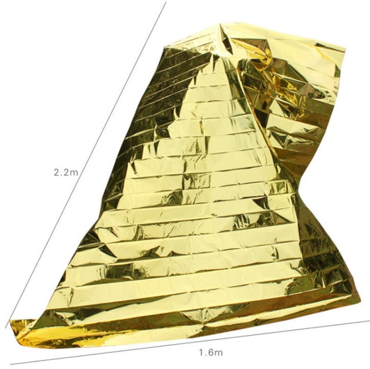 Outdoor Survival Emergency Insulation Blanket Gold Silver Double-Sided Moisture-Proof Mat, Size: 2.2x1.6m by bashfashion