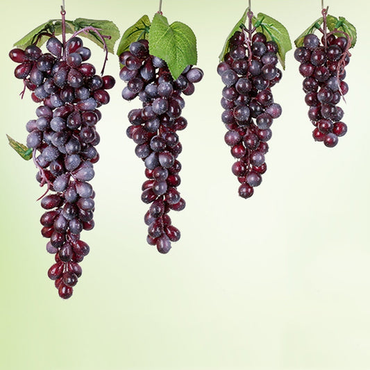 2 Bunches 85 Purple Grape Simulation Fruit Simulation Grapes PVC with Cream Grape Shoot Props by bashfashion