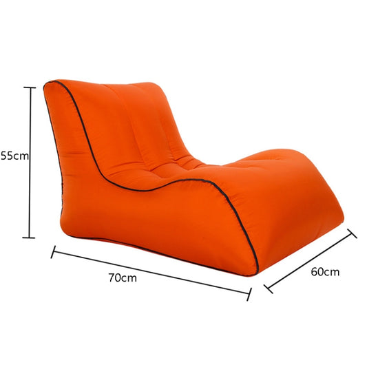 BB1803 Foldable Portable Inflatable Sofa Single Outdoor Inflatable Seat, Size: 70 x 60 x 55cm(Orange) by bashfashion