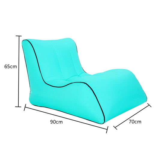 BB1803 Foldable Portable Inflatable Sofa Single Outdoor Inflatable Seat, Size: 90 x 70 x 65cm(Lake Green) by bashfashion