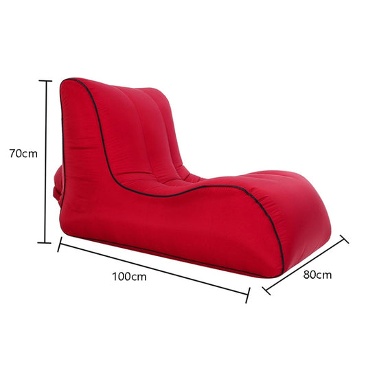 BB1803 Foldable Portable Inflatable Sofa Single Outdoor Inflatable Seat, Size: 100 x 80 x 70cm(Red Wine) by bashfashion