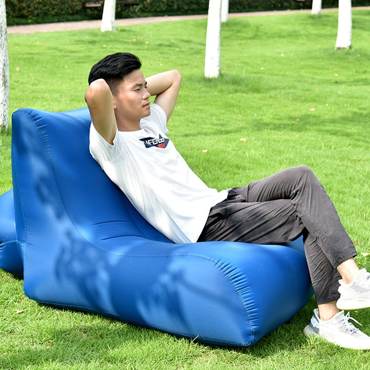 BB1803 Foldable Portable Inflatable Sofa Single Outdoor Inflatable Seat, Size: 100 x 80 x 70cm(Lake Green) by bashfashion