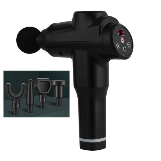 Muscles Relax Massager Portable Fitness Equipment Fascia Gun, Specification: 6212 12 Gears Black(US Plug) by bashfashion